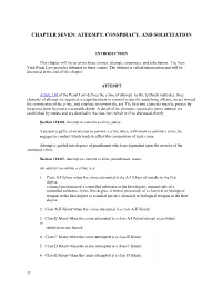 Attempt, Conspiracy, and Solicitation