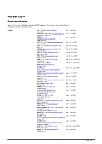 Broadcast Schedule