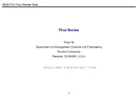 Final Review Note