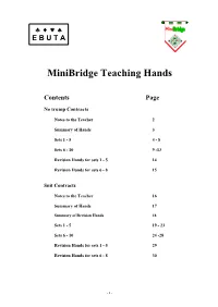 Minibridge Teaching Hands