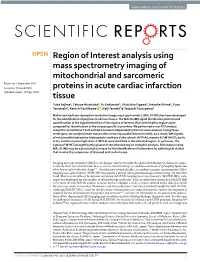 Region of Interest Analysis Using Mass Spectrometry Imaging Of