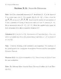 Section X.51. Separable Extensions