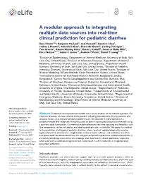 A Modular Approach to Integrating Multiple Data Sources Into Real-Time Clinical Prediction for Pediatric Diarrhea