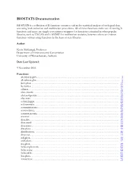 BIOSTATS Documentation