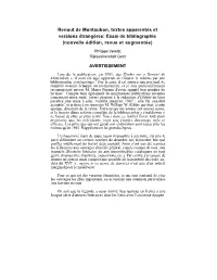 Essai De Bibliographie (Nouvelle Édition, Revue Et Augmentée)