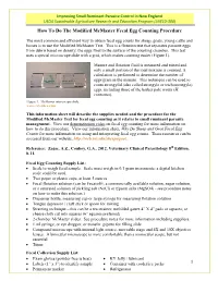 How to Do the Modified Mcmaster Fecal Egg Counting Procedure
