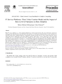 IT Service Platforms: Their Value Creation Model and the Impact of Their Level of Openness on Their Adoption
