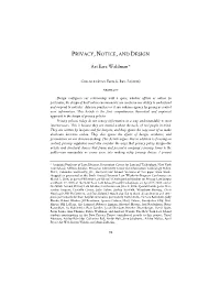 Privacy,Notice,And Design