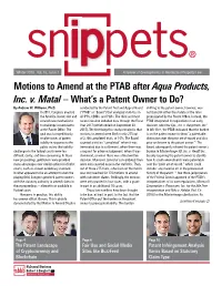 What's a Patent Owner To