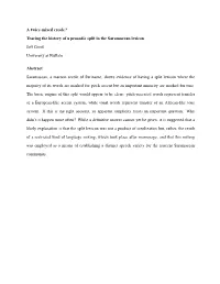 A Twice-Mixed Creole? Tracing the History of a Prosodic Split in the Saramaccan Lexicon