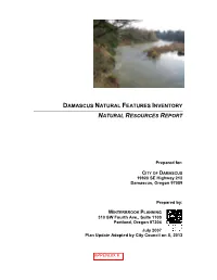Damascus Natural Features Inventory Natural Resources Report