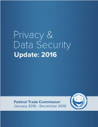 Privacy and Data Security Update 2016