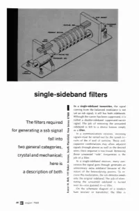 Single-Sideband Filters [Ham-Radio 1968-08 8P]