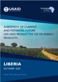 Assessment of Current and Potential Future Off-Grid Productive Use of Energy Products