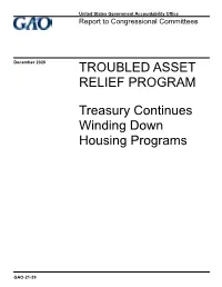 GAO-21-39, TROUBLED ASSET RELIEF PROGRAM: Treasury