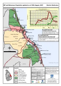 IDP and Returnees Population Updated As of 20Th August, 2007 District: Batticaloa