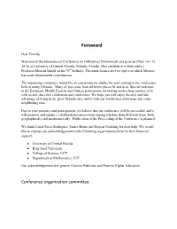 Program of the Conference
