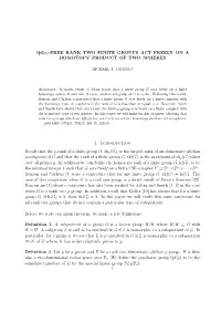 Qd(P)-FREE RANK TWO FINITE GROUPS ACT FREELY on a HOMOTOPY PRODUCT of TWO SPHERES