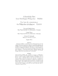 A Knowledge Base from Multilingual Wikipedias – YAGO3