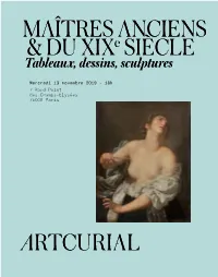 Maîtres Anciens & Du Xixe Siècle | 13.11.2019