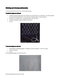 Stitching and Drawing Mathematics