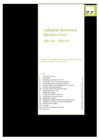 Callaghan Innovation Business Case 2013/14 – 2015/16