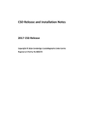 CSD Release & Installation Notes