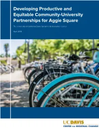 Developing Productive and Equitable Community-University Partnerships for Aggie Square