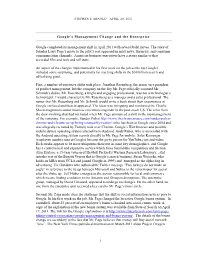 Google's Management Change and the Enterprise
