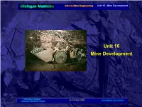 Intro to Mining