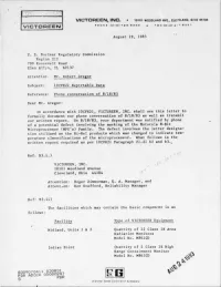 Part 21 Rept Re Marking of Motorola 8-Bit Microprocessor Family