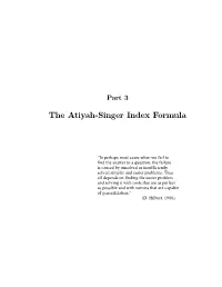 The Atiyah-Singer Index Formula