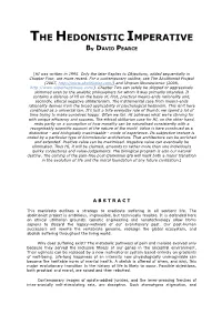 The Hedonistic Imperative