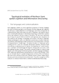 Typological Evolution of Northern Sami: Spatial Cognition and Information Structuring