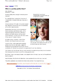 Who's a Pretty Pollie Then? - National - Smh.Com.Au Page 1 of 1