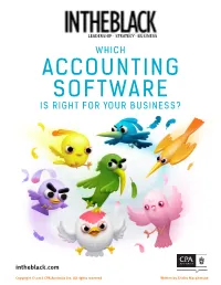 Accounting Software Is Right for Your Business?