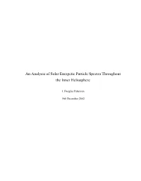 An Analysis of Solar Energetic Particle Spectra Throughout the Inner Heliosphere