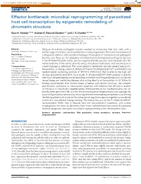 Microbial Reprogramming of Parasitized Host Cell Transcription by Epigenetic Remodeling of Chromatin Structure