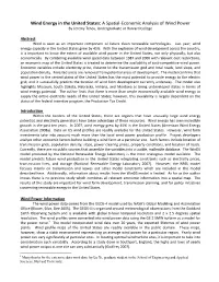 A Spatial-Economic Analysis of Wind Power by Jeremy Tchou, Undergraduate at Harvard College