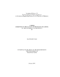 Aeronautical Science 101: the Development of Engineering Science in Aeronautical Engineering Education at the University of Minnesota