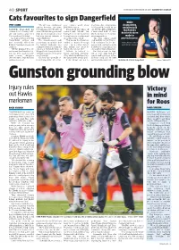 Cats Favourites to Sign Dangerfield Whilst STEVE LARKIN “We Will Now Consider Our Year Contract Worth About Match the Offer, Compensation Disappointing, Options