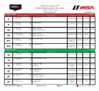 Entry List: Michelin GT Challenge at Virginia International Raceway
