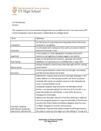 Glossary Unit 4