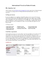 International Travel on Federal Grants Fly America Act