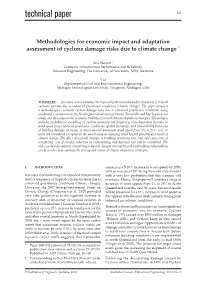 Methodologies for Economic Impact and Adaptation Assessment of Cyclone Damage Risks Due to Climate Change *