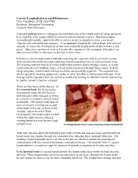 Caseous Lymphadenitis in Small Ruminants Dave Van Metre, DVM, DACVIM Professor / Extension Veterinarian Colorado State University