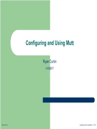 Configuring and Using Mutt