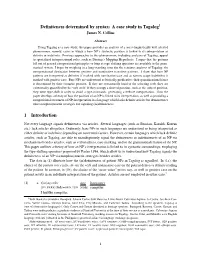 Definiteness Determined by Syntax: a Case Study in Tagalog 1 Introduction