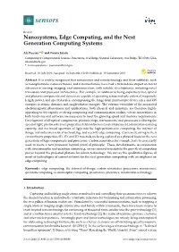 Nanosystems, Edge Computing, and the Next Generation Computing Systems