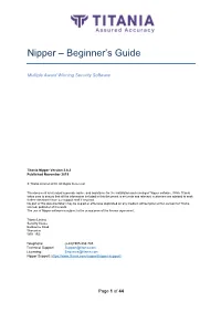 Nipper – Beginner's Guide